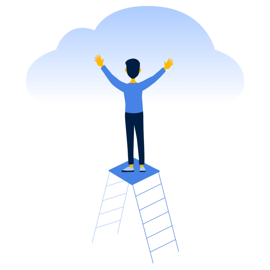 Cloud success illustration